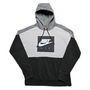 Rare Nike Air Color Block Pullover Hoodie Off White Olive Mens Size‎ S